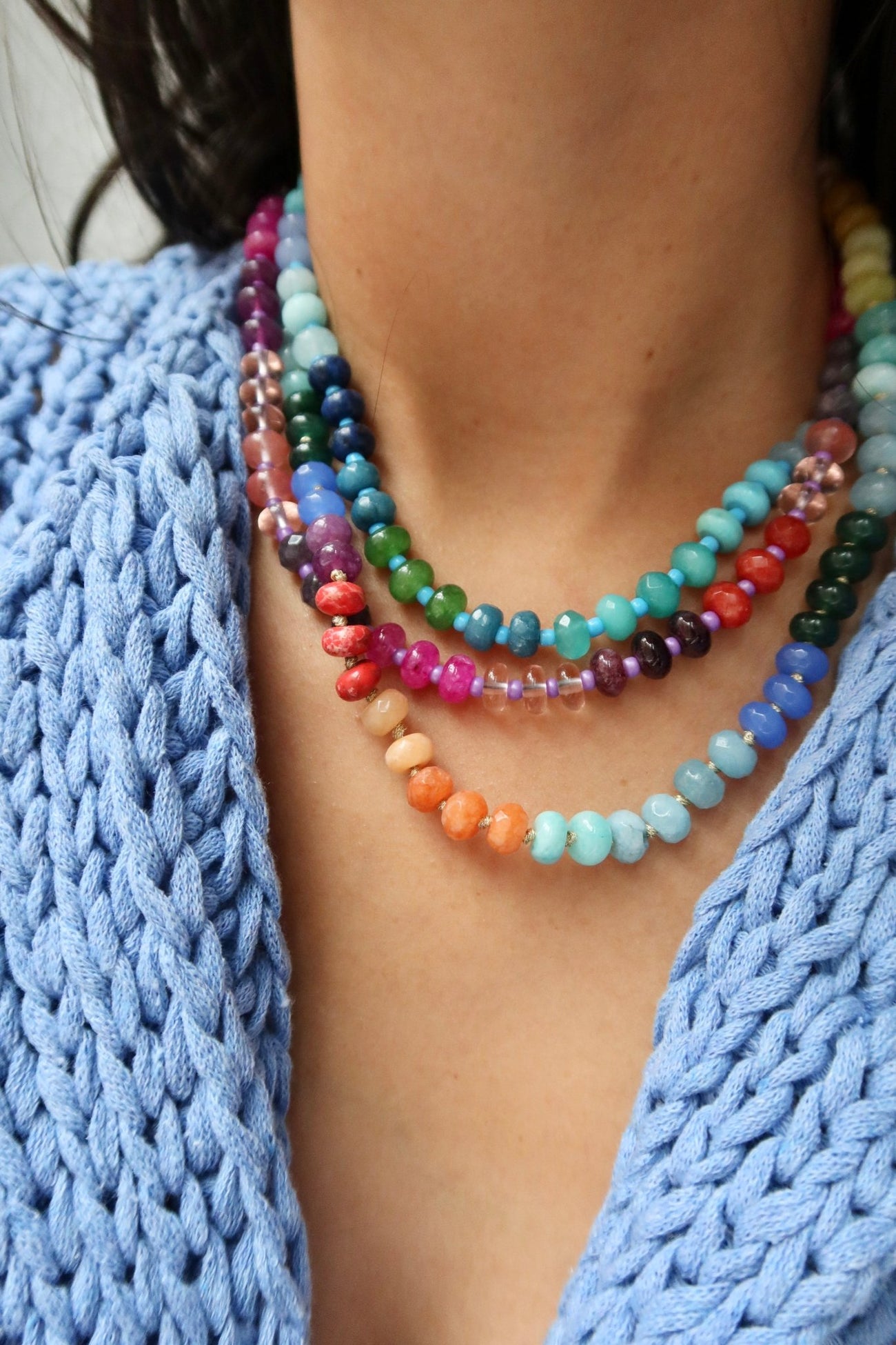 RASPBERRY FIZZ CANDY BEADED NECKLACE - Shop Cupcakes and Cashmere