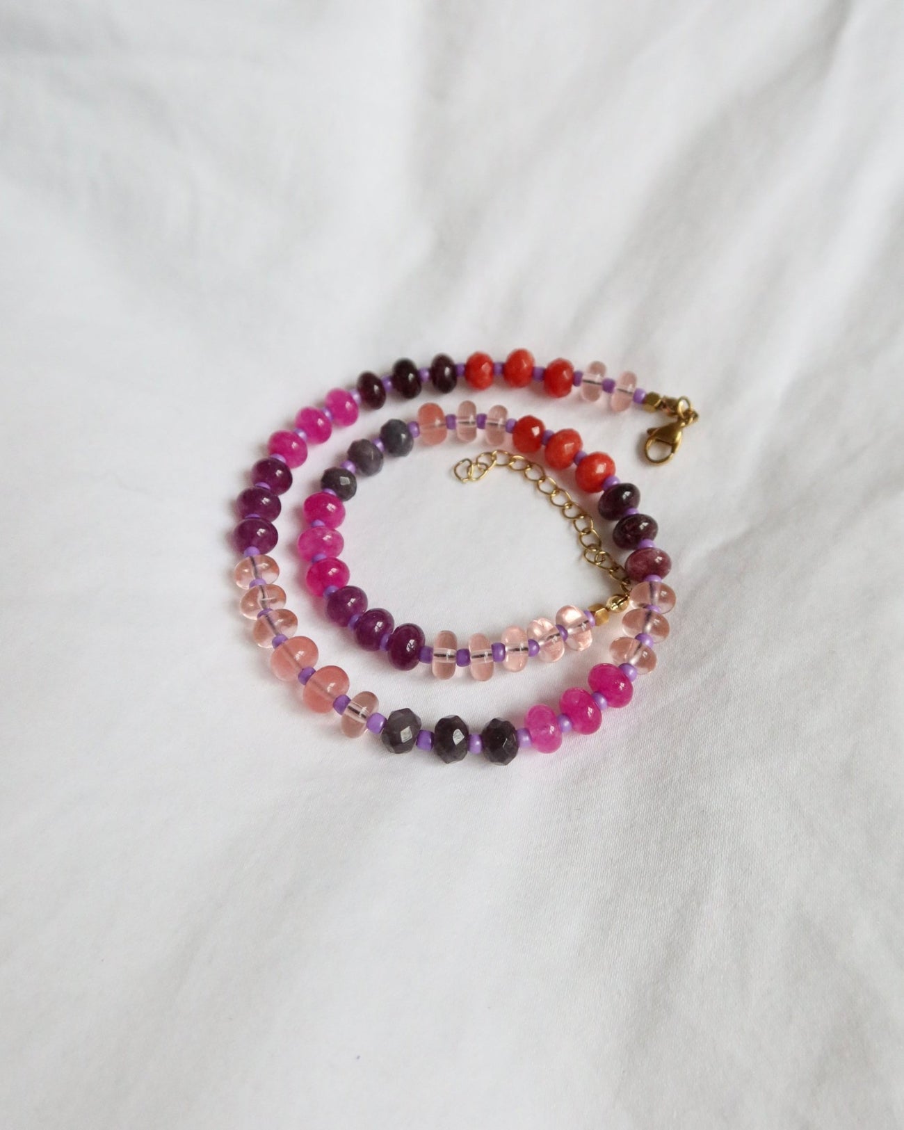 RASPBERRY FIZZ CANDY BEADED NECKLACE - Shop Cupcakes and Cashmere