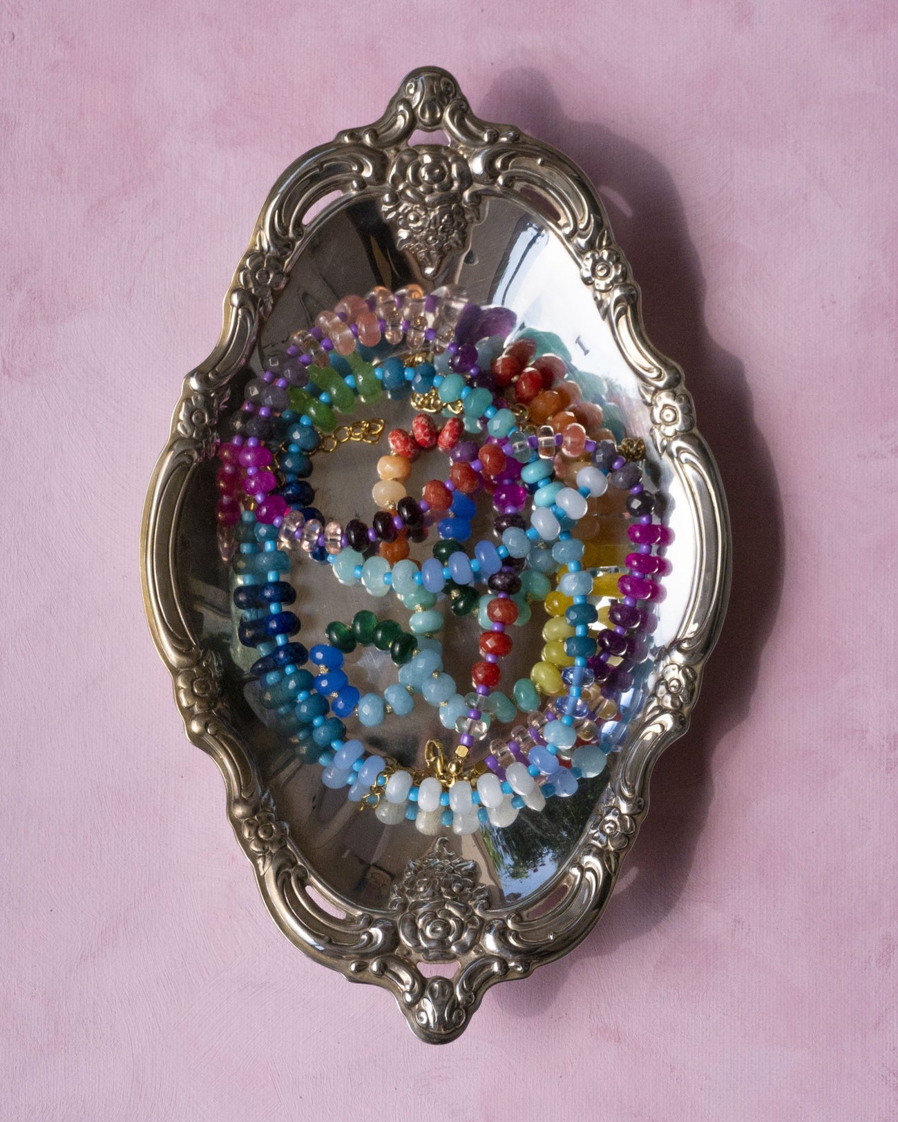RASPBERRY FIZZ CANDY BEADED NECKLACE - Shop Cupcakes and Cashmere