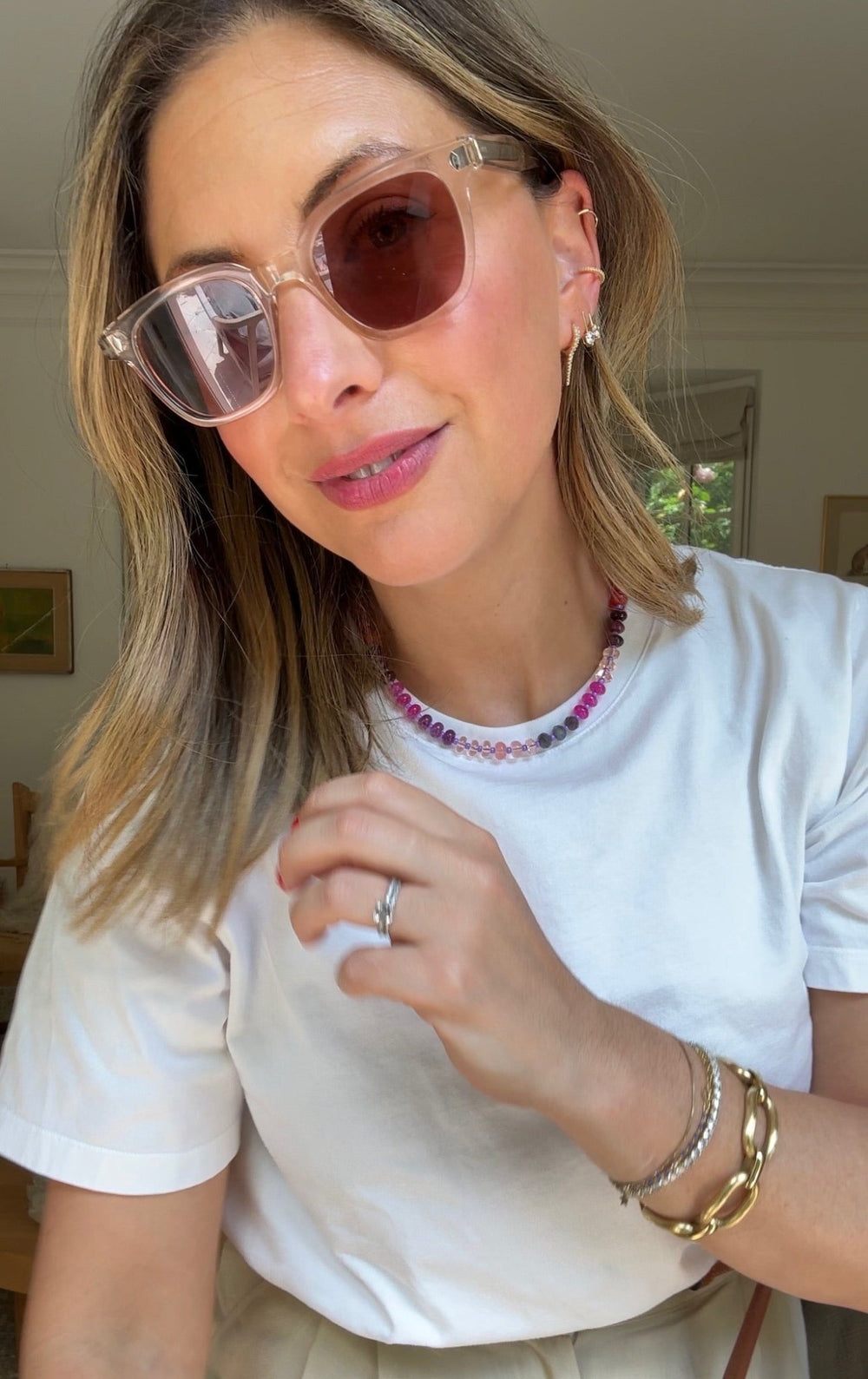 RASPBERRY FIZZ CANDY BEADED NECKLACE - Shop Cupcakes and Cashmere