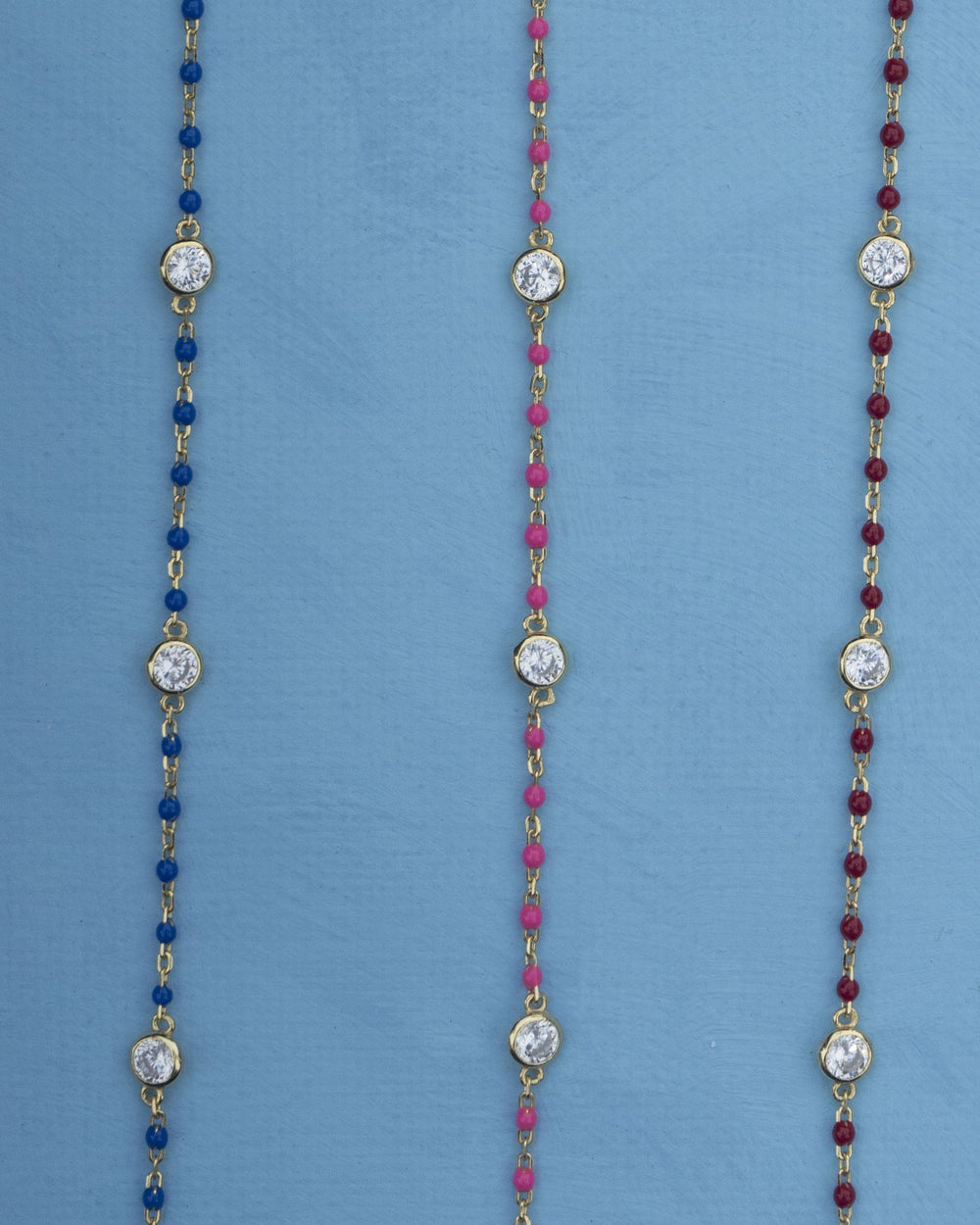 YAEL CZ ENAMEL BRACELET (BLUE) - Shop Cupcakes and Cashmere