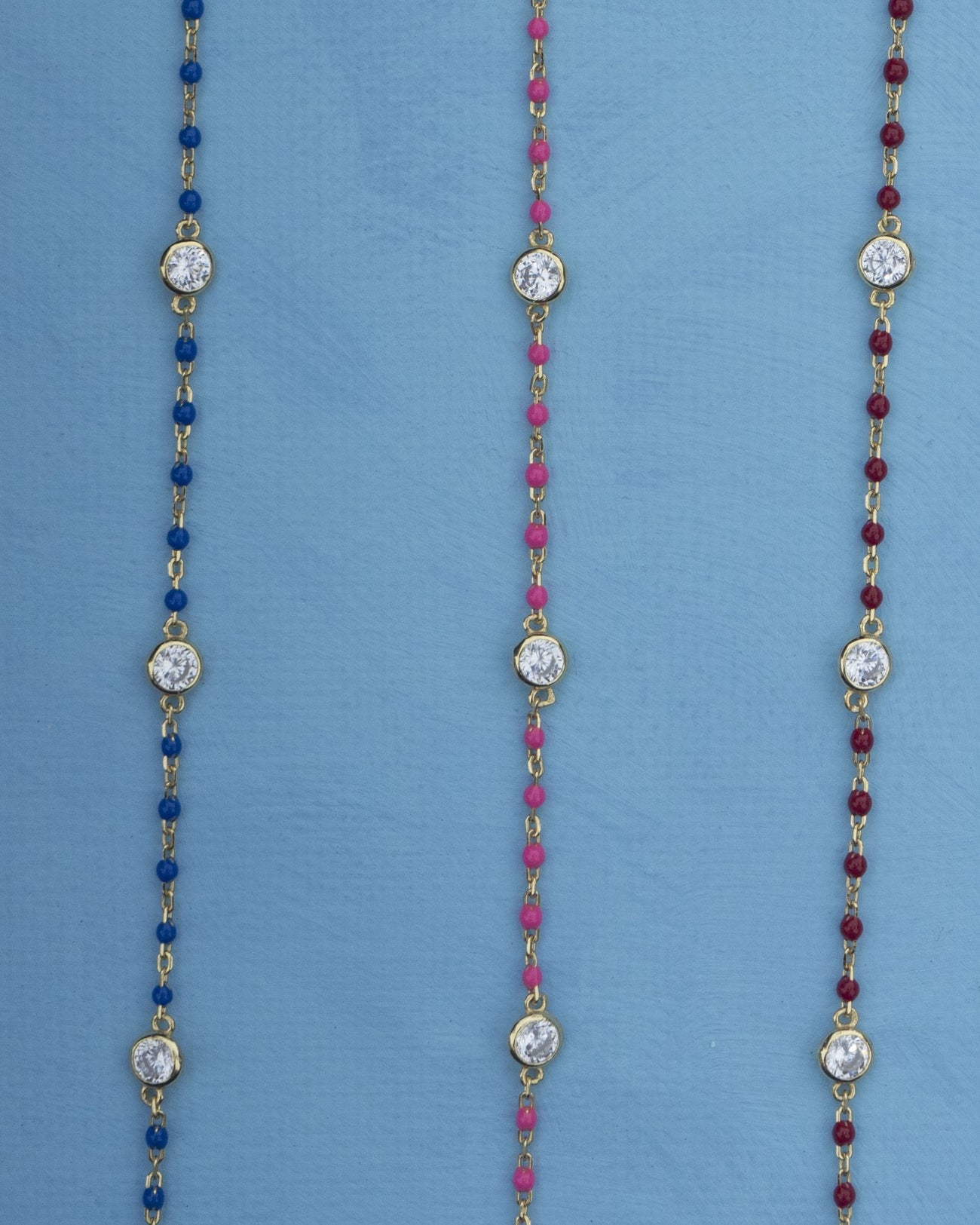 YAEL CZ ENAMEL BRACELET (BLUE) - Shop Cupcakes and Cashmere