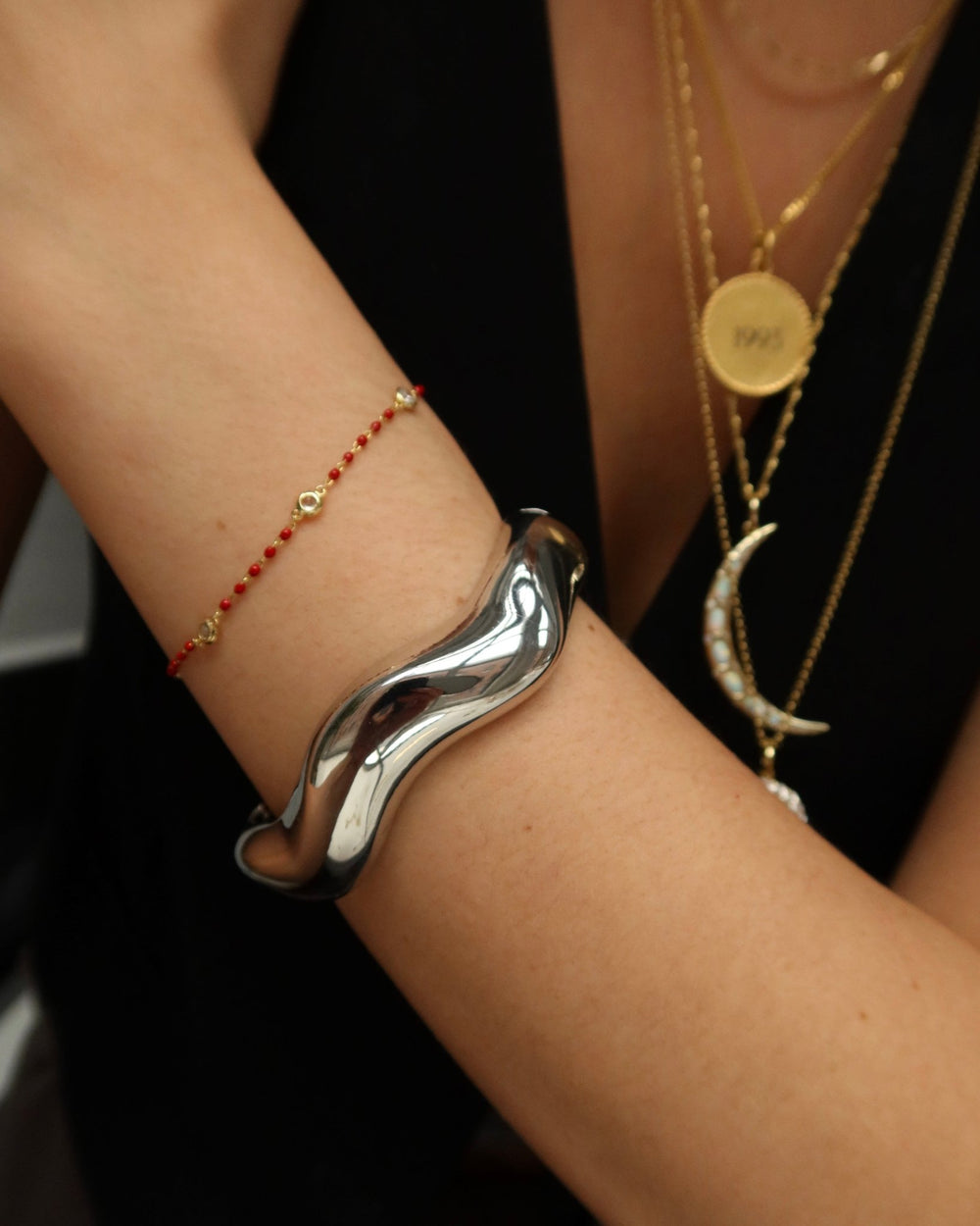 YAEL CZ ENAMEL BRACELET (RED) - Shop Cupcakes and Cashmere