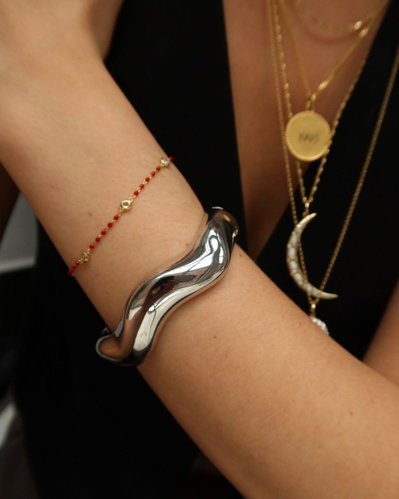 YAEL CZ ENAMEL BRACELET (RED) - Shop Cupcakes and Cashmere