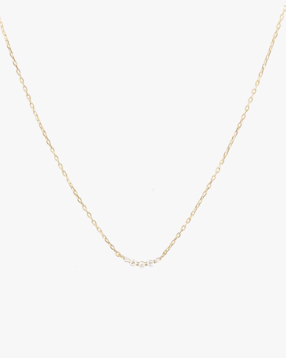 COVE MINI CURVED DIAMOND NECKLACE - Shop Cupcakes and Cashmere