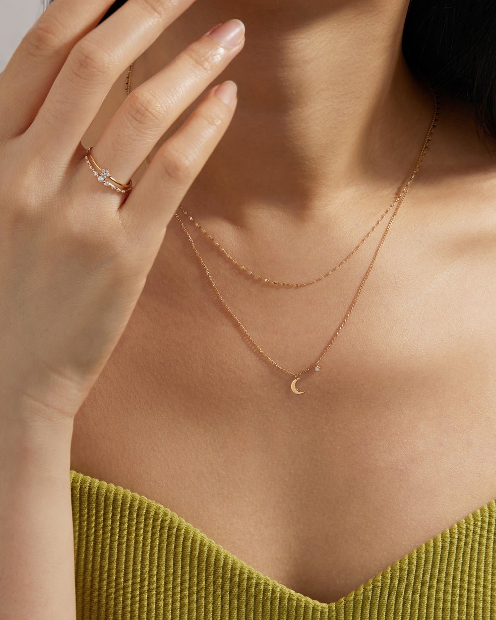 GRIFFITH MOON AND DIAMOND NECKLACE - Shop Cupcakes and Cashmere