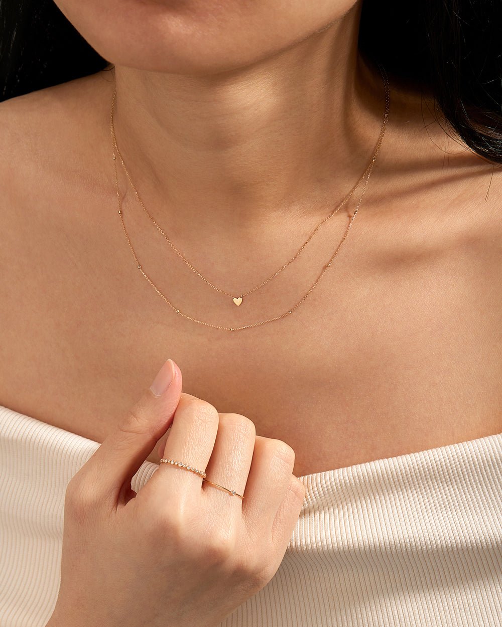 NEWBURY 14K GOLD TEENY HEART NECKLACE - Shop Cupcakes and Cashmere