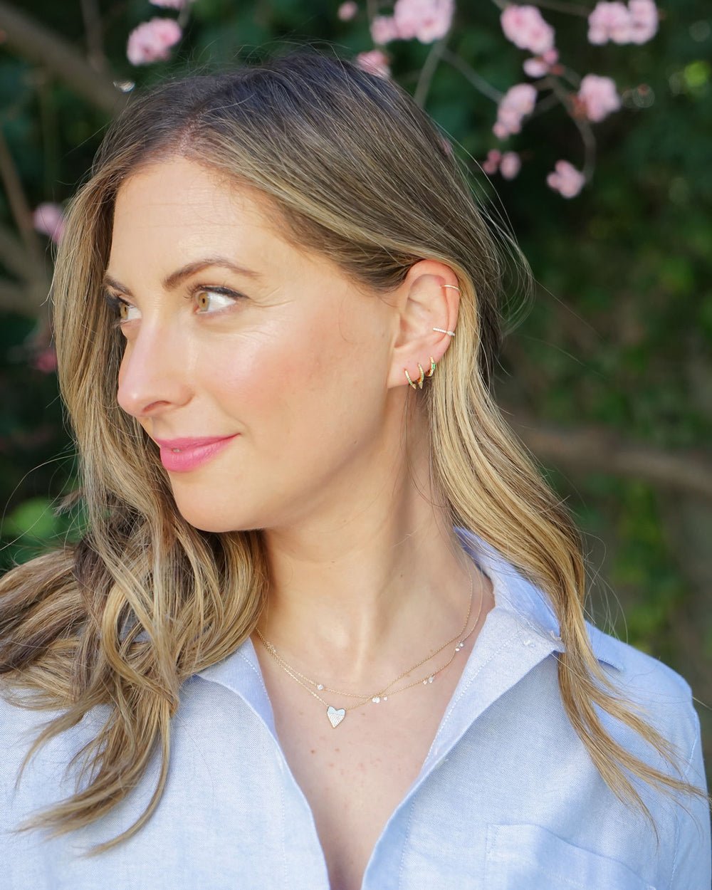 OLYMPIA HALF DIPPED HEART NECKLACE - Shop Cupcakes and Cashmere
