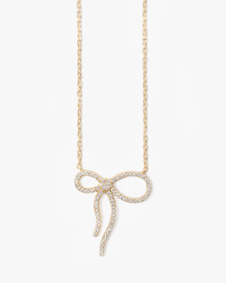 PRESIDIO DIAMOND BOW NECKLACE - Shop Cupcakes and Cashmere