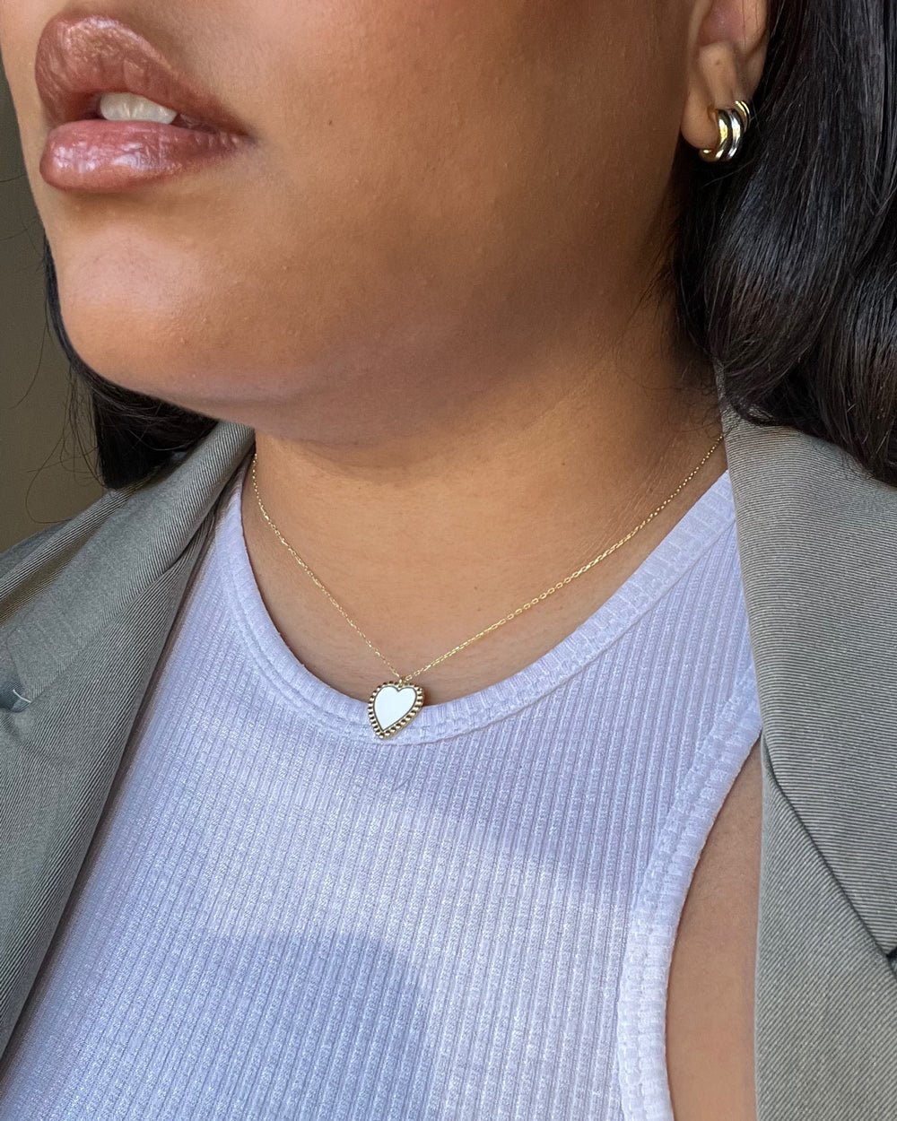 VALENTINA ENAMEL HEART PENDANT - Shop Cupcakes and Cashmere